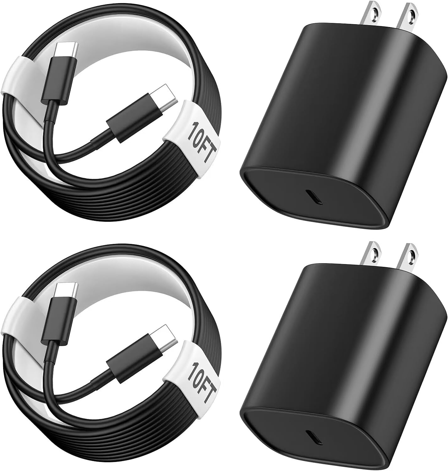 20W PD 3.0 USB C Fast Charger, 10FT Long Cable, Compatible with Phone 17/16/15 Pro Max/Air, Ipad Pro/Air/Mini 10Th Gen, Android