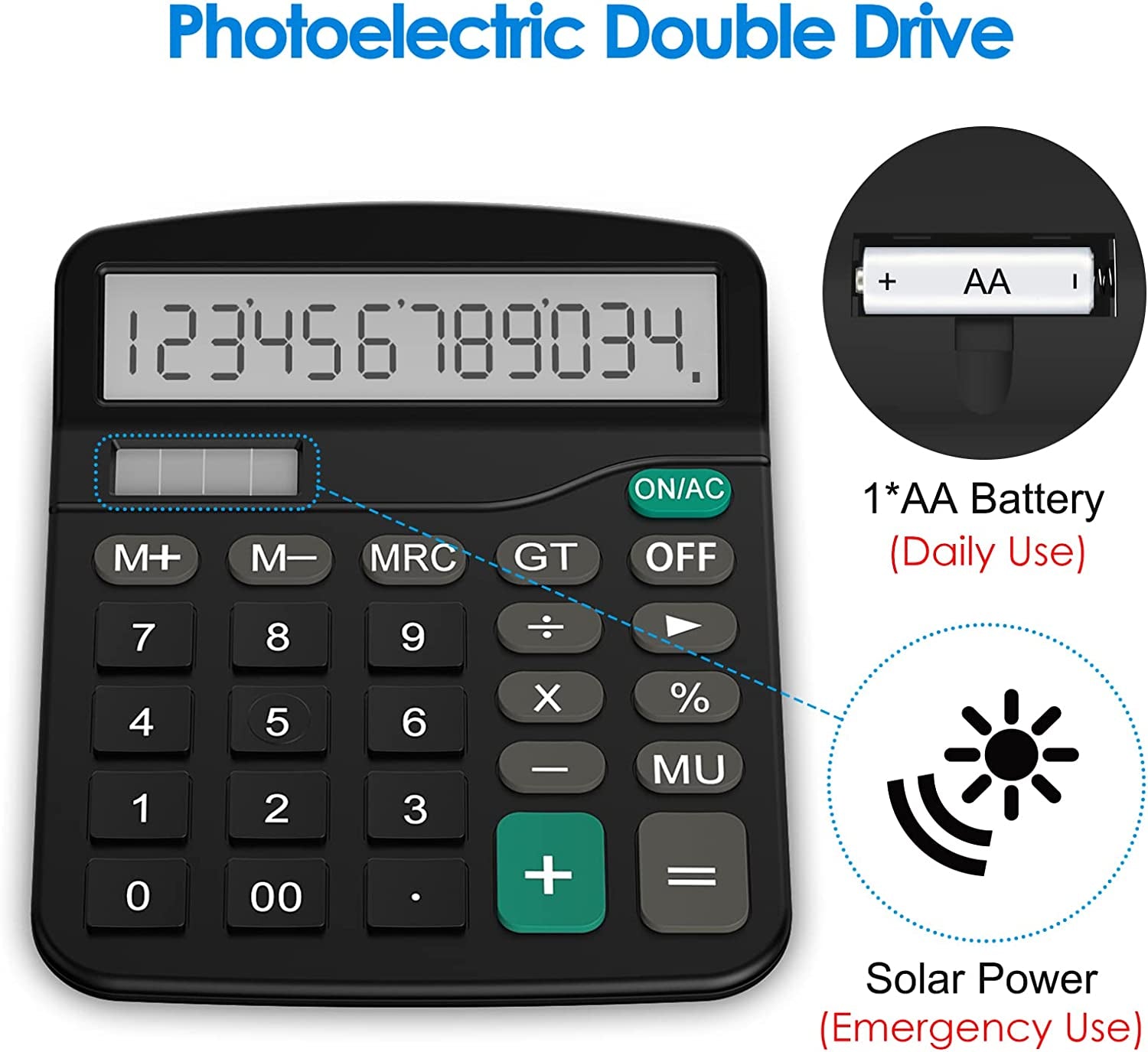 Calculator, Standard Function Calculator (Black)