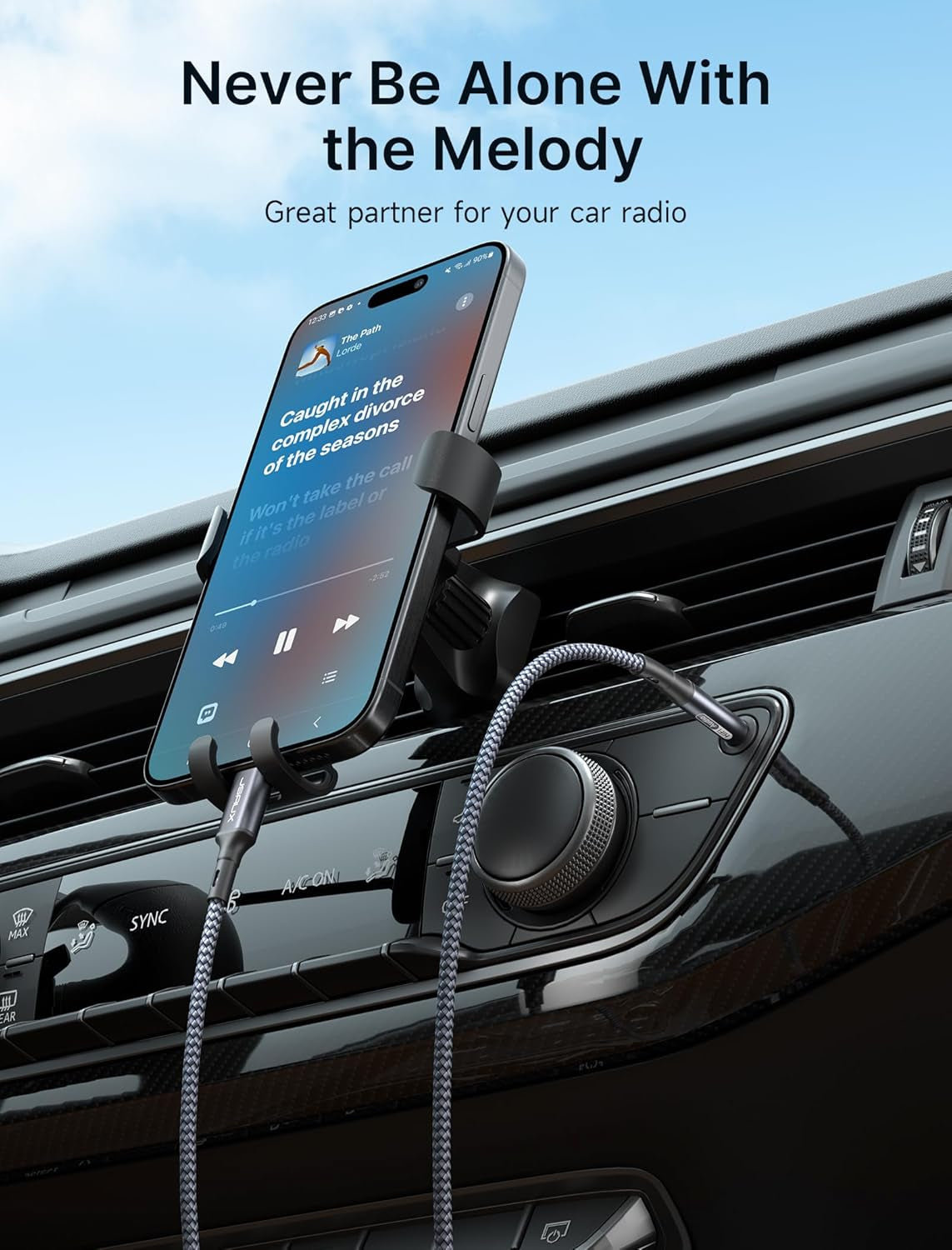 USB C to 3.5Mm Audio Aux Jack Cable 3.3Ft, USB Type C to 3.5Mm Headphone Stereo Car Cord Compatible with Iphone 17 16 15 Pro Max Iphone Air, Samsung Galaxy S24 S23 S22 Ultra, Ipad Pro, Pixel 9/8