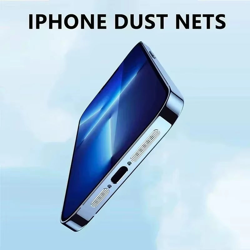 1-12Pcs Universal Metal Mesh anti Dust Proof Adhesive Net Cover Sticker for Iphone 17 16 15 Promax 16Plus Speaker Hole Anti-Dust
